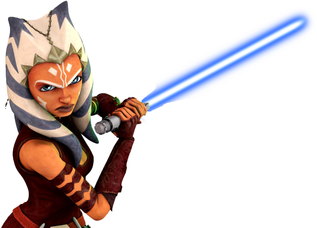 Ahsoka Blue Lightsaber By Superherotimefan - Star Wars Clone Wars Characters (1064x751)