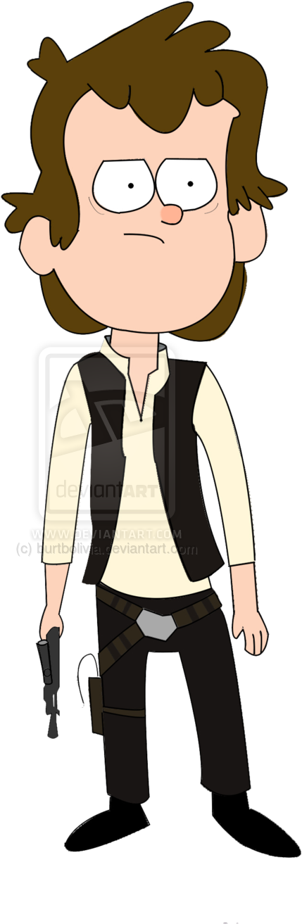 Gun Clipart Han Solo - Han Solo Cartoon Png (1024x1365)
