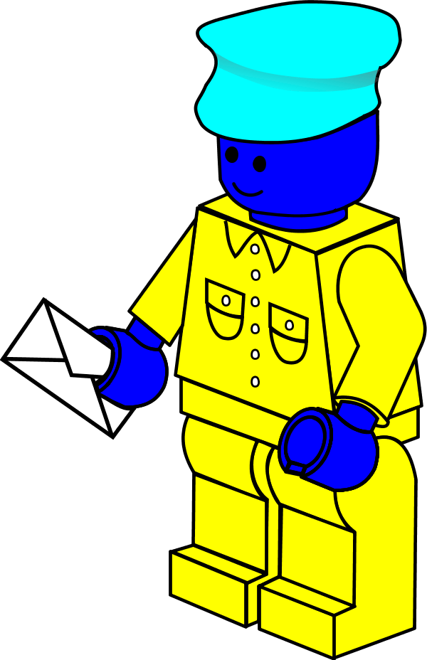 Lego Town Postman - Transparent Background Lego Postman (600x928)