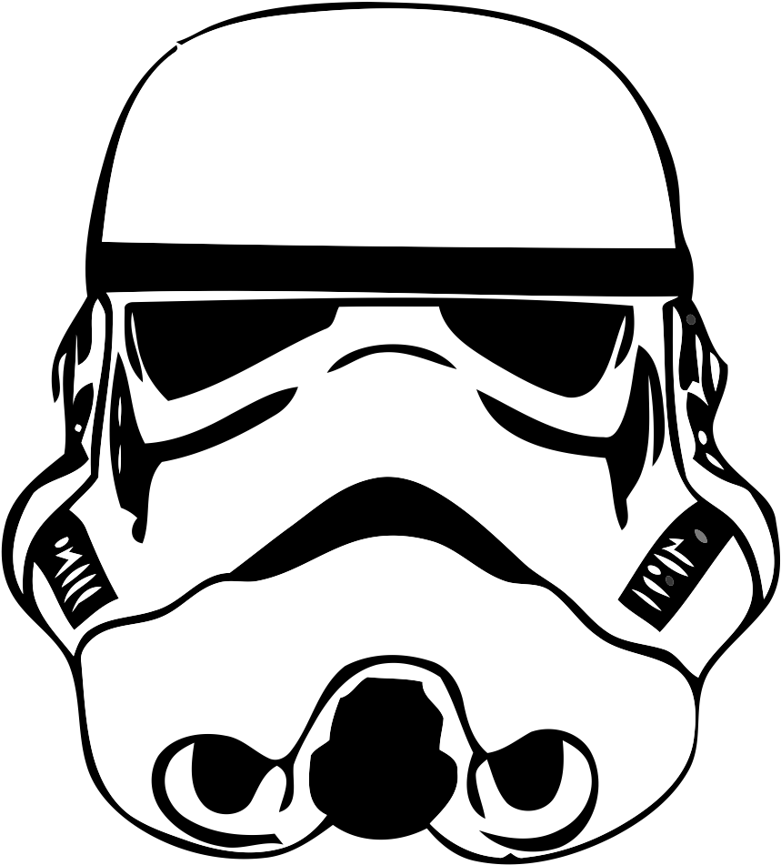 Stormtrooper Drawing Star Wars Stencil Clip Art - Stormtrooper Drawing Star Wars Stencil Clip Art (1024x1024)