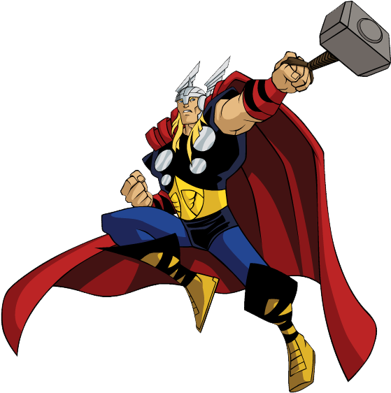 Thor Clipart - Avengers Earth's Mightiest Heroes Thor (581x579)