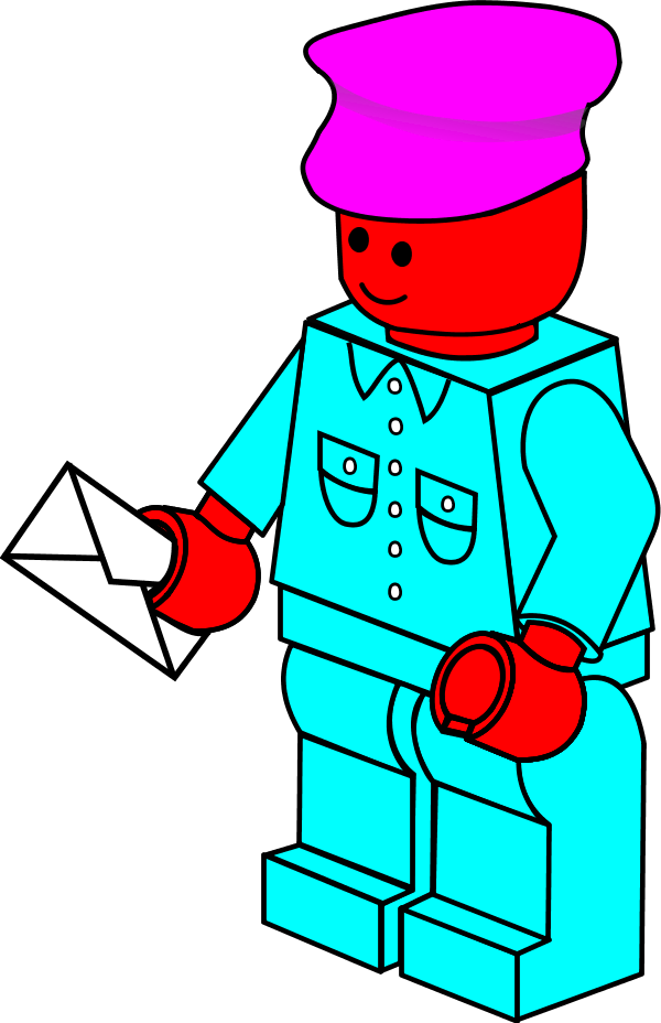 Lego Town Postman - Lego Clipart (600x928)