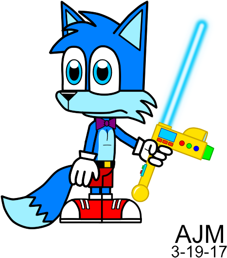 Fane Fox With His Lightsaber Blaster - January 30 (500x600)