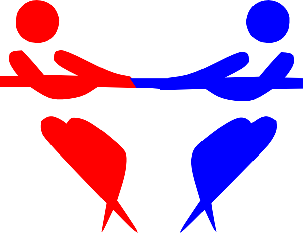 Left V Right Tug Of War Clip Art At Clker - Tug Of War Logo (600x463)