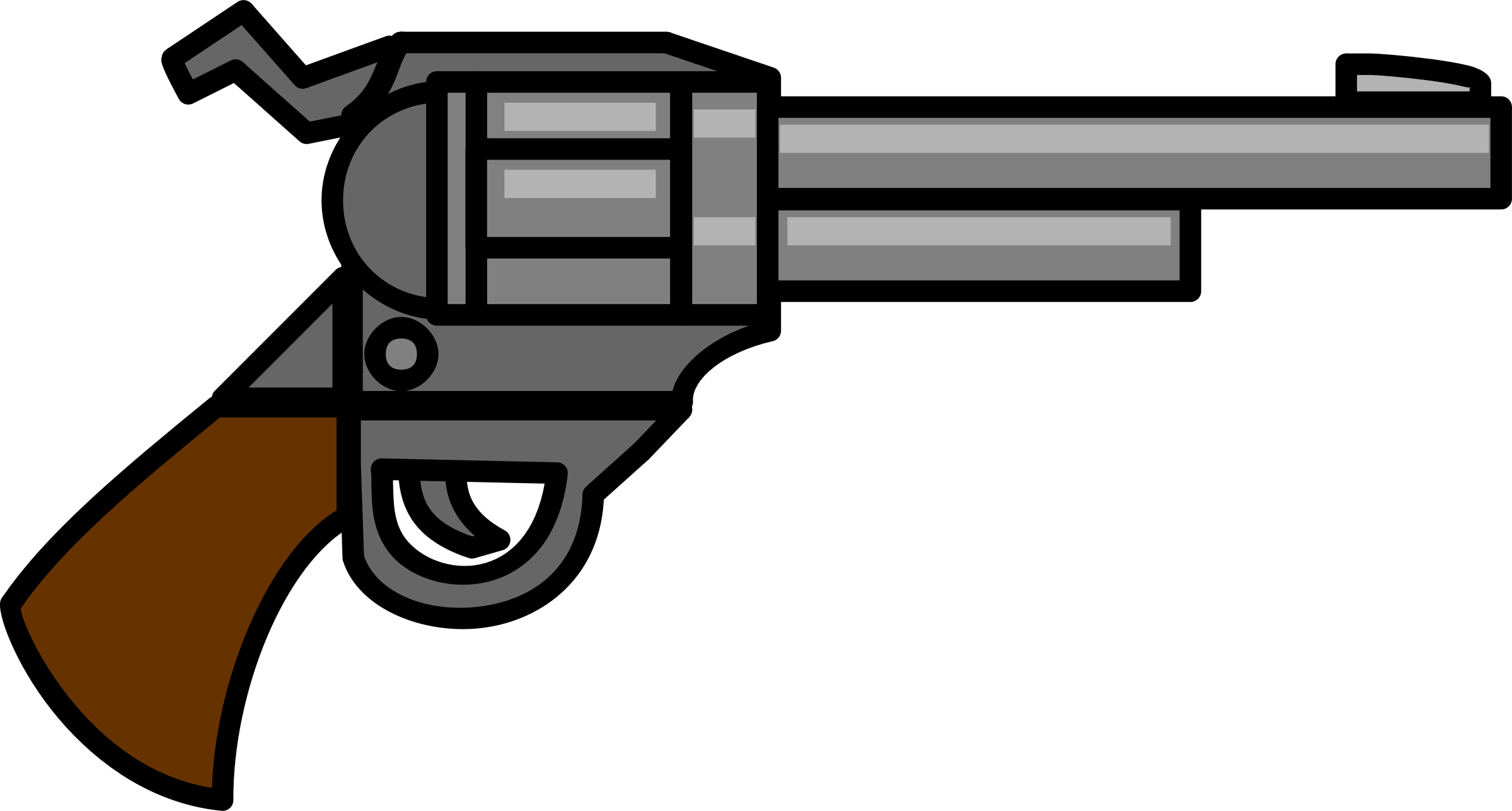 Weapon Clipart Transparent - Gun Clipart Png (2399x1286)