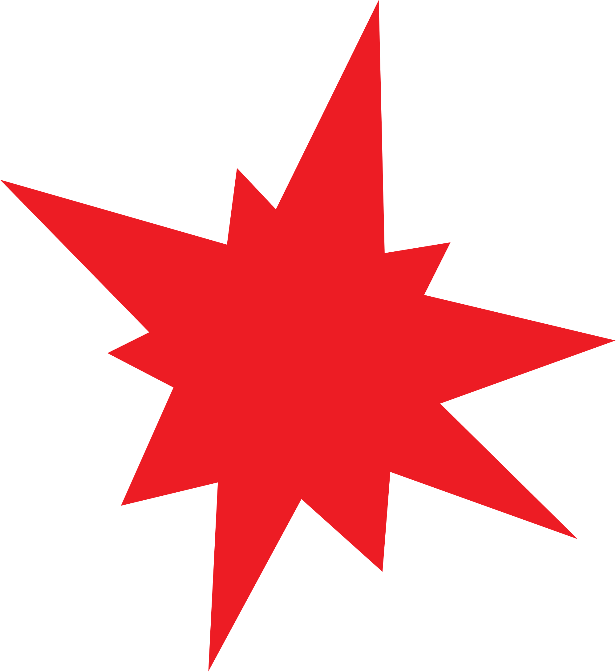 Red Star Clip Art Free Vector / 4vector - Star Explosion Clip Art (2000x2184)