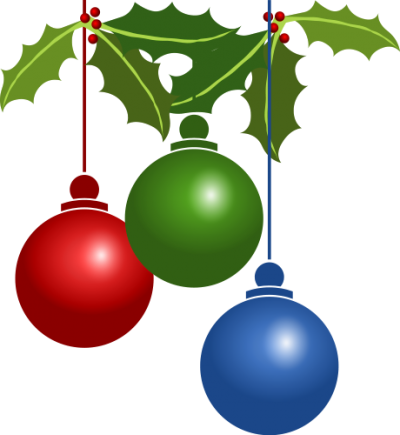 Free Holly Clipart Public Domain Christmas Clip Art - Christmas Decorations Clipart (400x435)