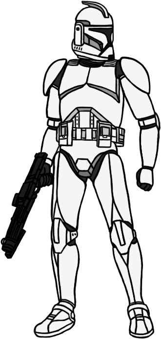 Star Wars Clipart Clone Trooper - Clone Trooper Armor Drawing (400x700)