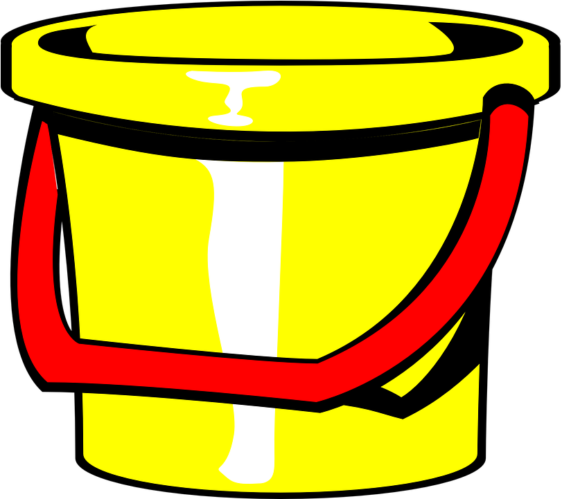 Bucket Yellow Clip Art At Clker - Bucket Clip Art Png (865x720)