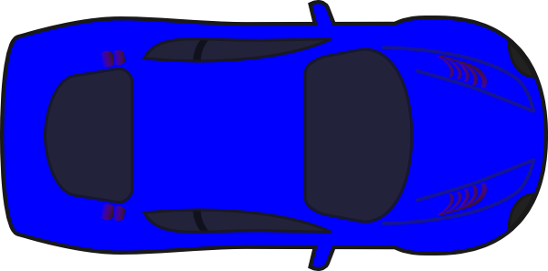 Clipart Car Birds Eye View Blue Top Clip Art At Clker - Car Birds Eye View Png (640x480)
