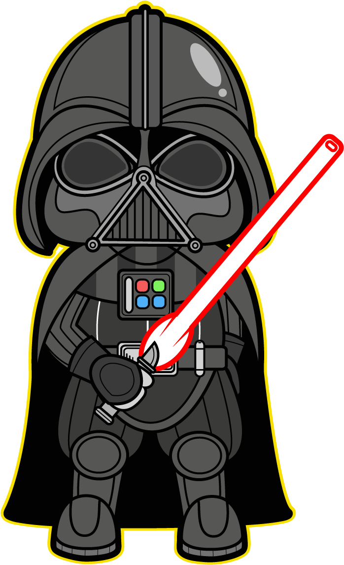 Discover Ideas About Star Wars Baby - Star Wars Darth Vader Cartoon Png (1200x1500)