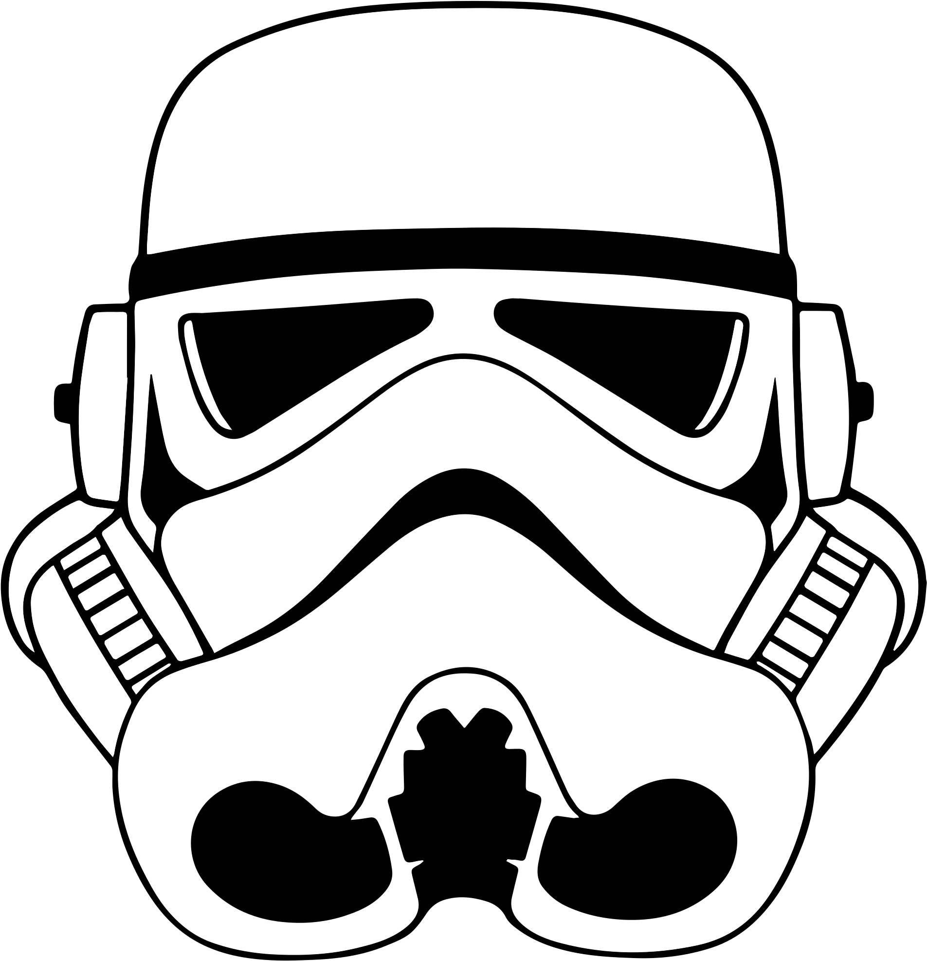 File - Stormtrooperhelmeticon - Svg - Star Wars Stormpooper - Bodysuit Or T-shirt (2000x1984)