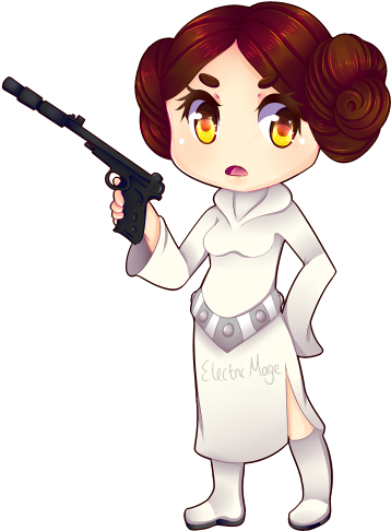 Leia Chibi Speedpaint By The Electric Mage - Star Wars Princess Leia Chibi (500x500)