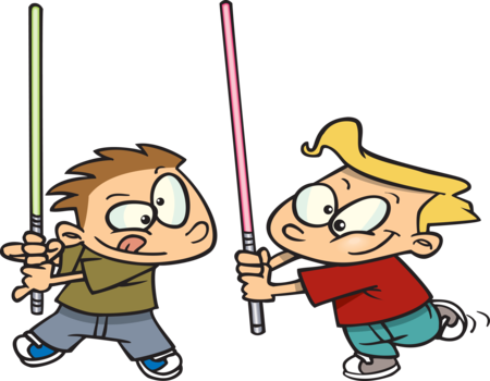 Back In The Mid To Late 1990's I Was Involved In A - Two Boys Fighting Cartoon (450x350)
