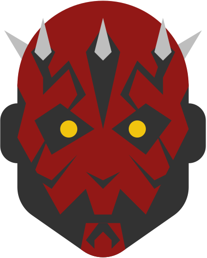 Darth, Maul, Star Wars Icon - Icon Star Wars Mask (410x512)