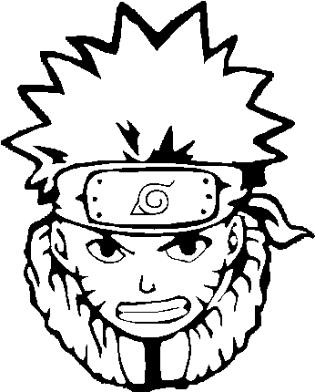 Naruto Clip Art - Cara Do Naruto Para Colorir (600x470)