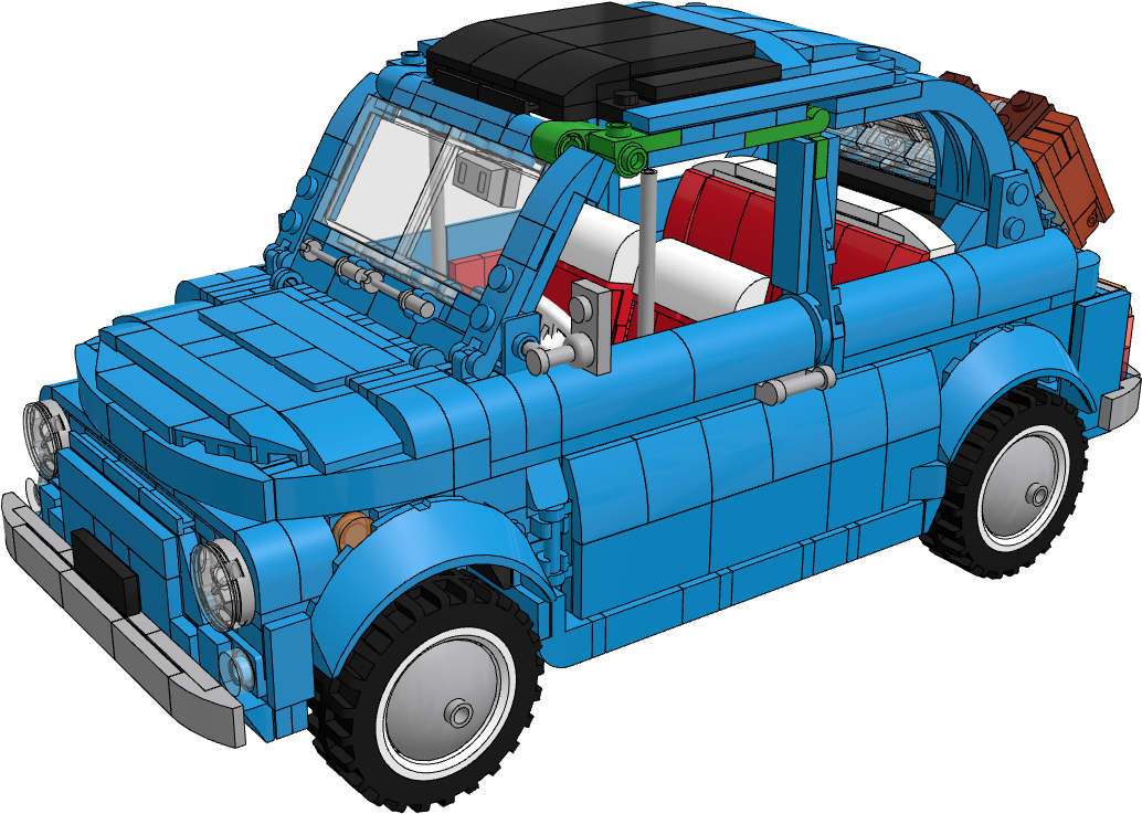 Fiat 500 Lego Car Png Clipart - Lego Creator Fiat 500 (1097x783)