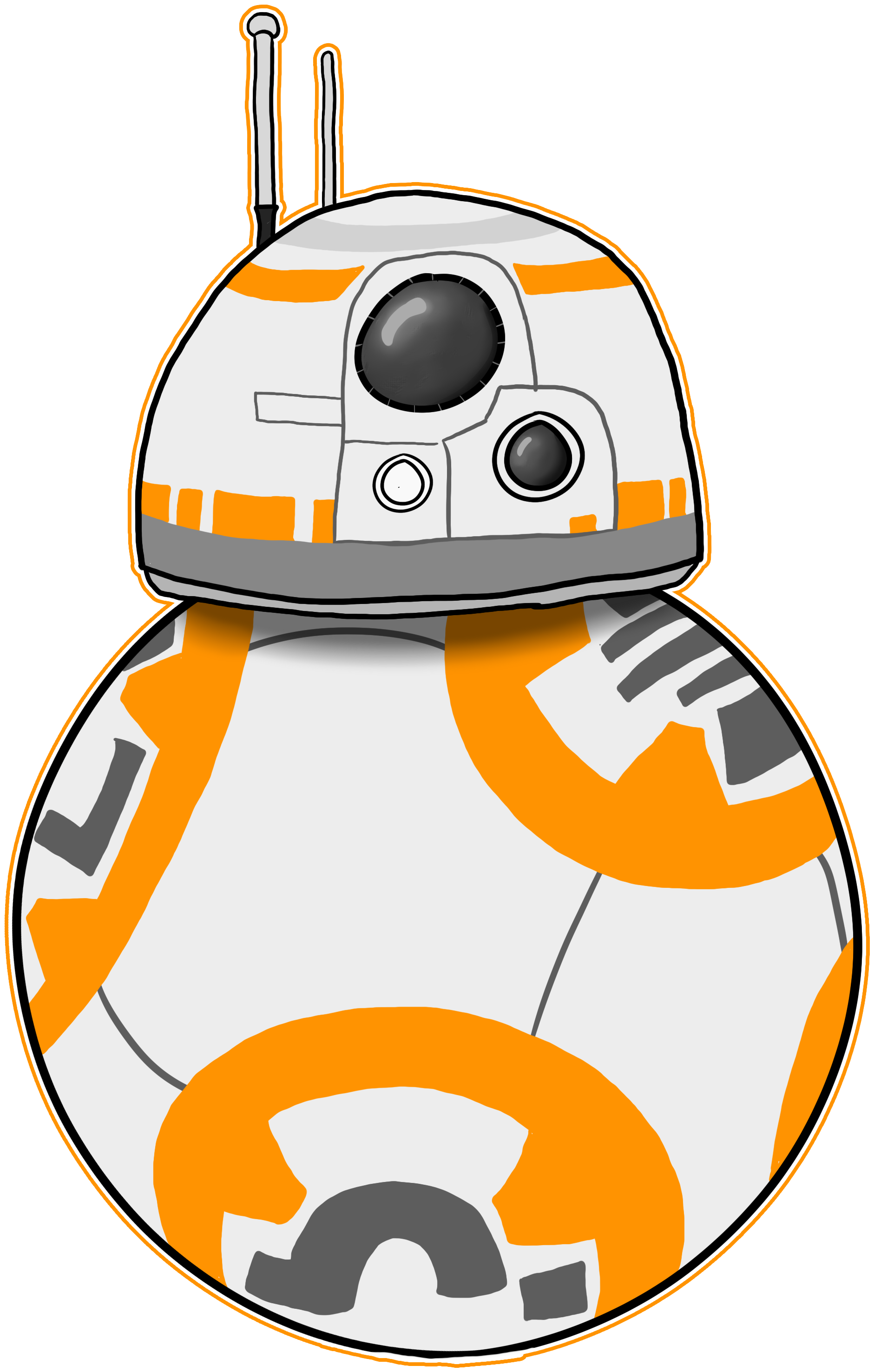 Star Wars The Force Awakens - Bb-8 (2000x3000)