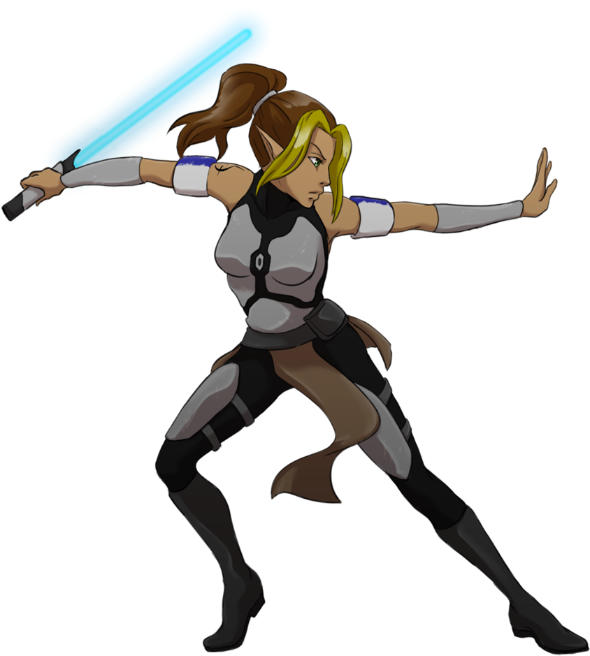 Commission For Broken Wolf 04 By Rayn44 - Star Wars Wolf Jedi (900x994)