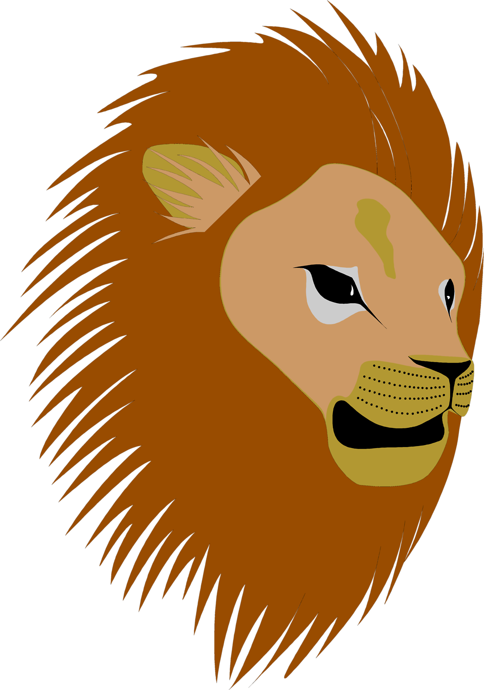 Lion Head Clipart - Lions Head No Background (958x1366)