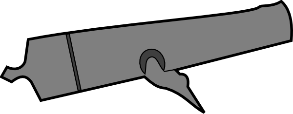 Cannon Clip Art At Vector Clip Art Image - Cartoon Cannon Transparent Background (600x234)