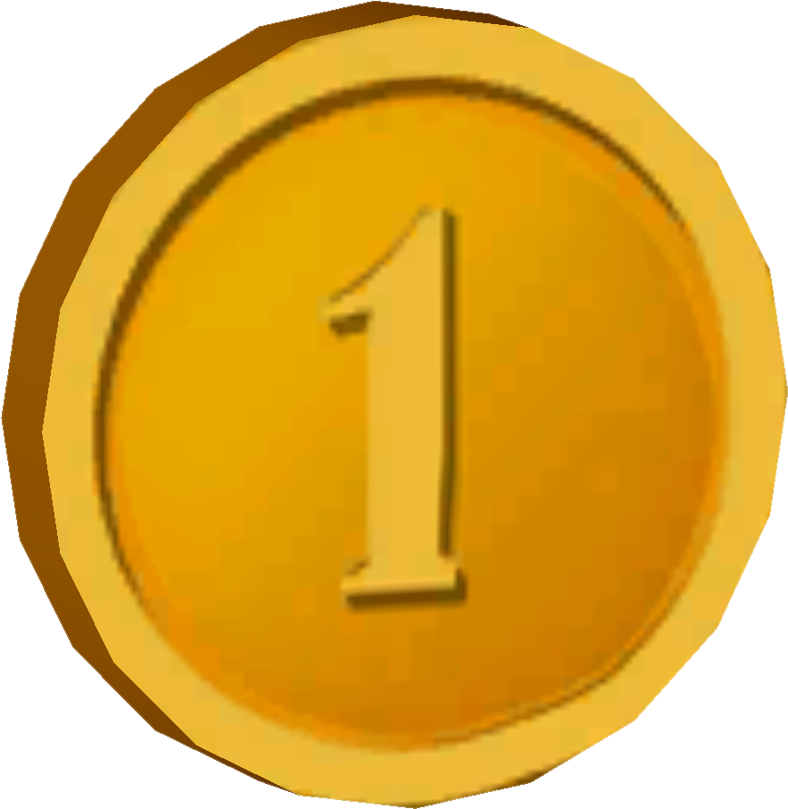 Pre-alpha Gold Coin ''1'' - Cartoon Gold Coin Png (932x934)