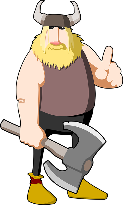 Battle Axe Cliparts - Viking Clipart (433x720)
