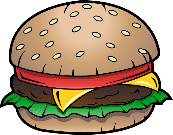 Hamburger Burger Clipart Clipart Kid - Food Clipart (561x436)