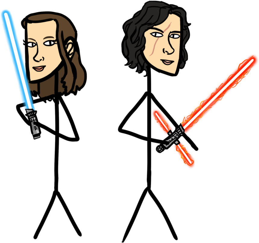 Kylo And Rey Stickmans By Maytheforcebewithyou - Rey (930x860)