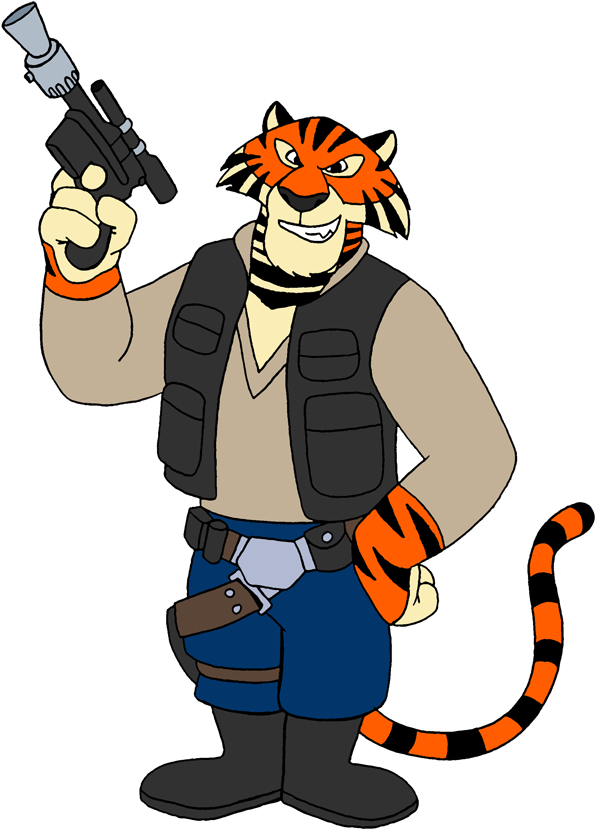 Vitaly As Han Solo By Lionkingrulez - Lion Holding Gun (632x865)