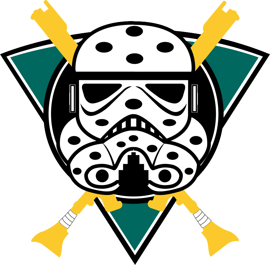 Star Wars X Nhl Anahiem Ducks Vintage Logo - Star Wars Cartoon Logo (919x904)