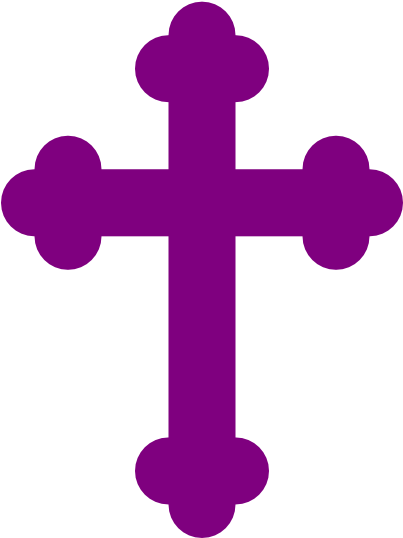 Purple Cross Cliparts - Baptism Cross (402x595)