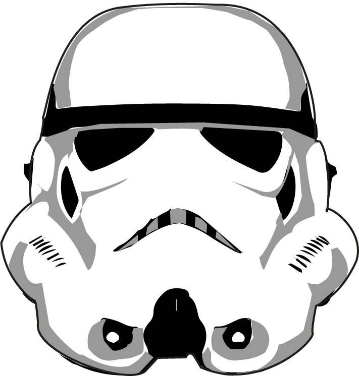 Star Wars Clipart Helmet - Stormtrooper Helmet Vector Png (711x746)