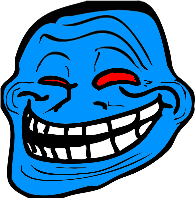 Show Spoiler, Hide Duros - Black Troll Face Png (973x795)