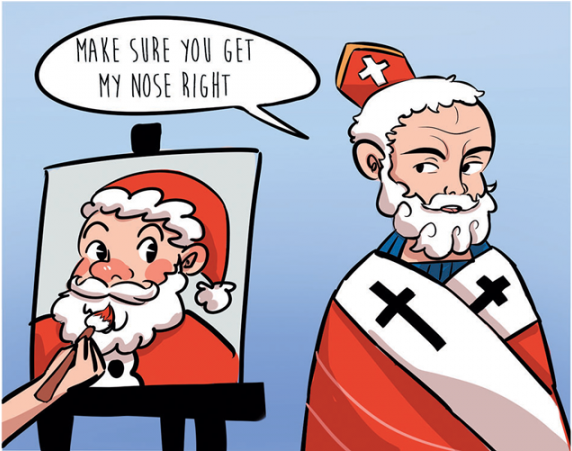The Origin Of St - St Nicholas Png (900x450)