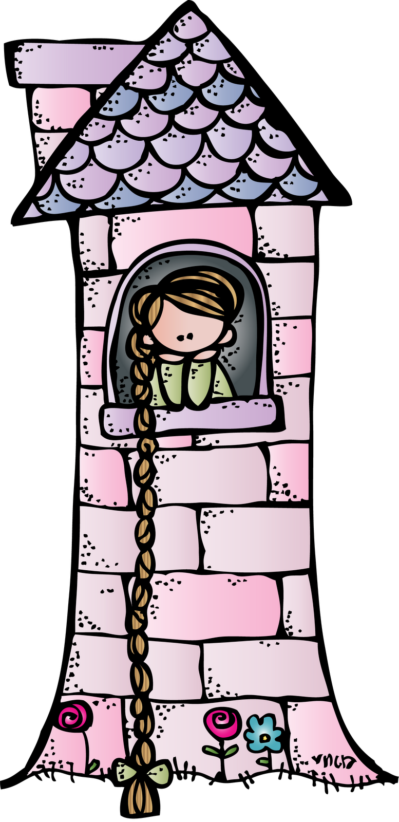 Today's Freebie - Rapunzel Clip Art (777x1600)