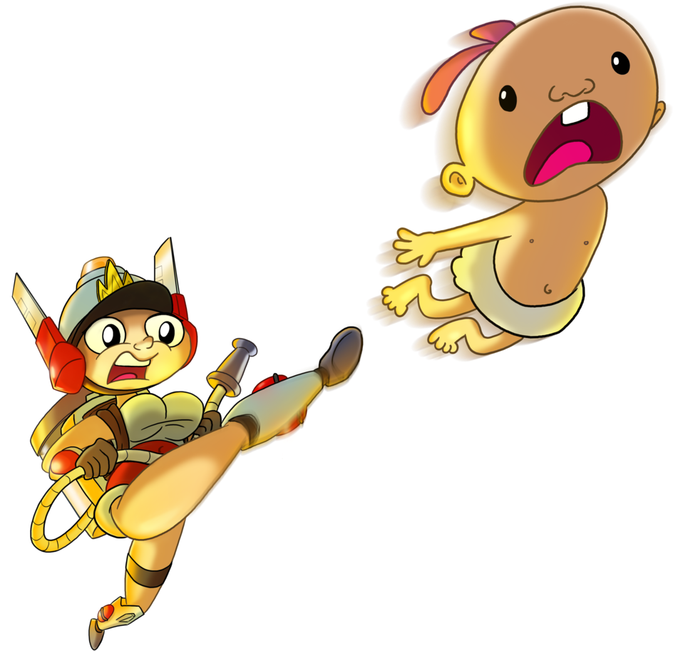 You're Safe By Petirep - Mighty Switch Force 2 Baby (1024x1024)