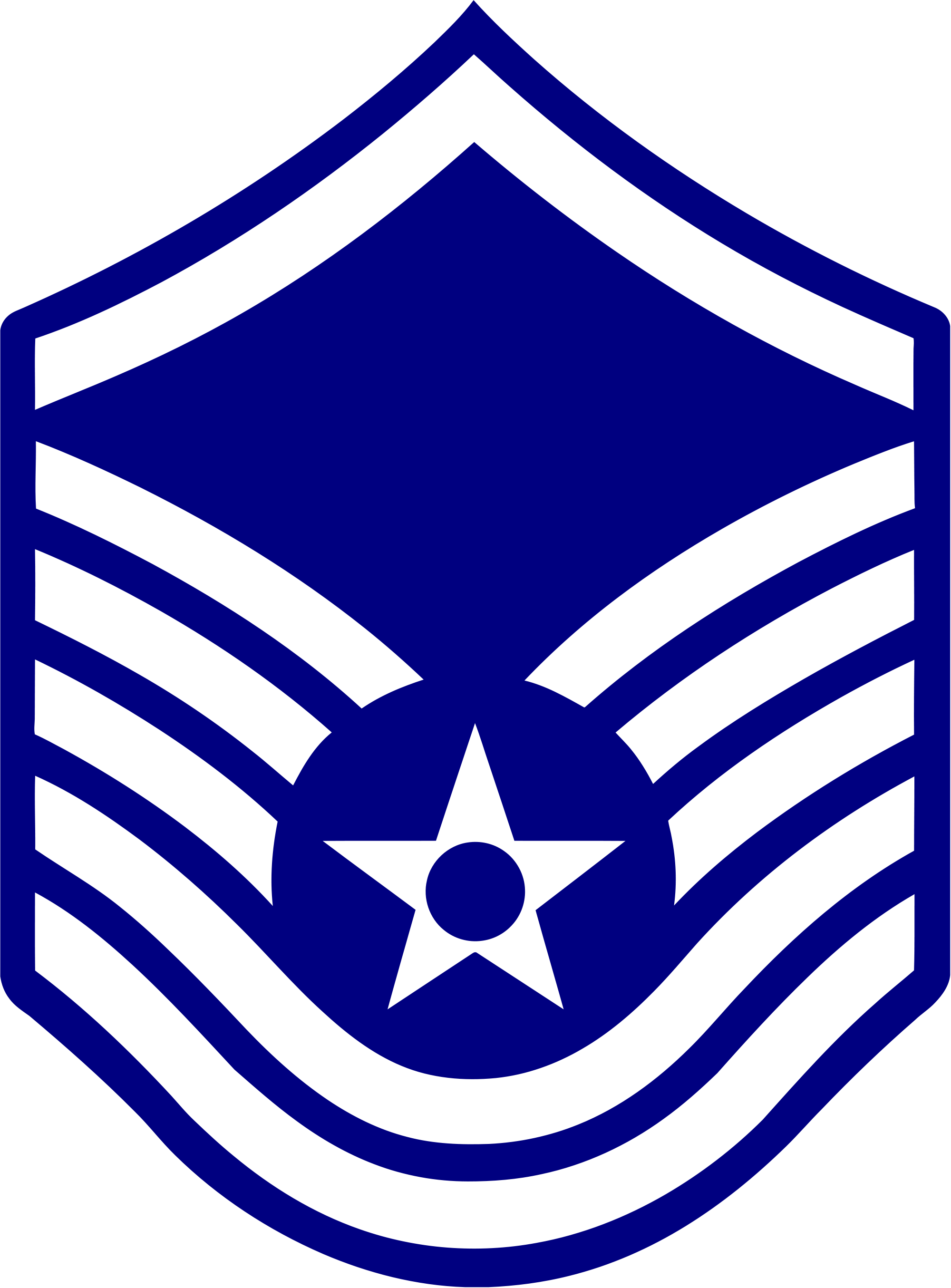 Air Force Master Sergeant Stripes Clipart - Master Sergeant Air Force (2000x2709)