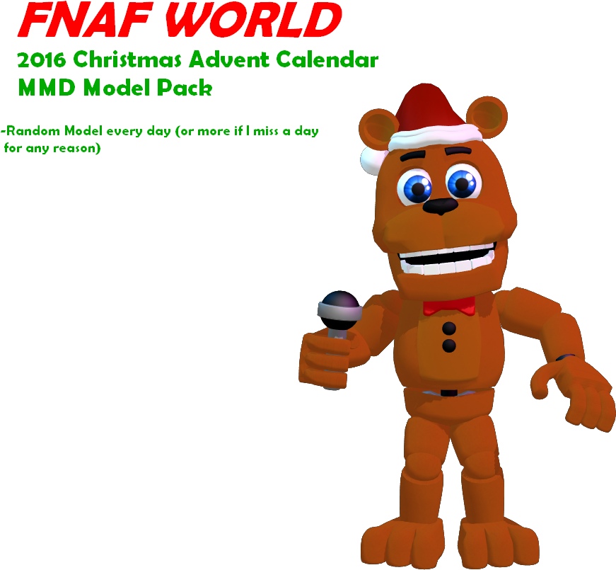 Oscarthechinchilla Mmd- Fnaf World Advent Calendar - Icing (1351x860)