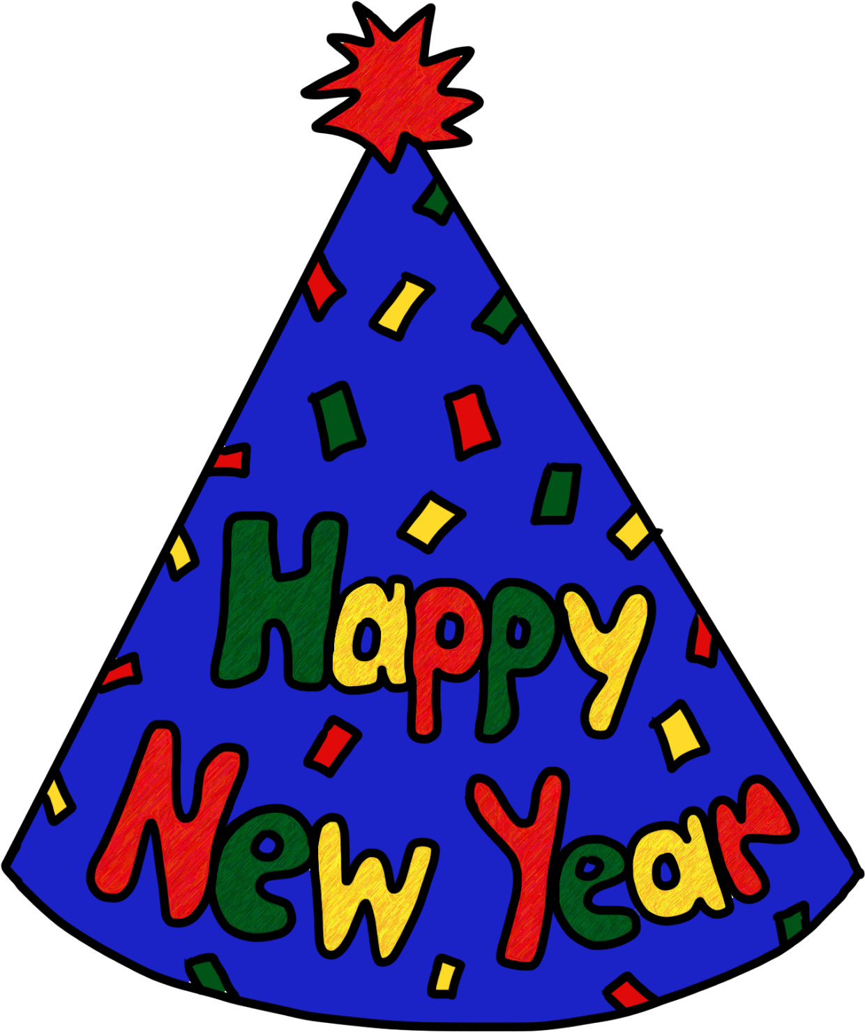 Clip Art By Carrie Teaching First - Happy New Year Hat (1376x1600)