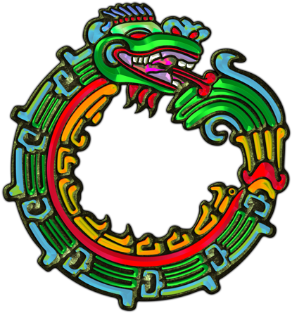 Here Is My Rendering Of A Well Known Image Of Quetzalcoatl - Dragon Martial Arts Embroidery Design (421x450)