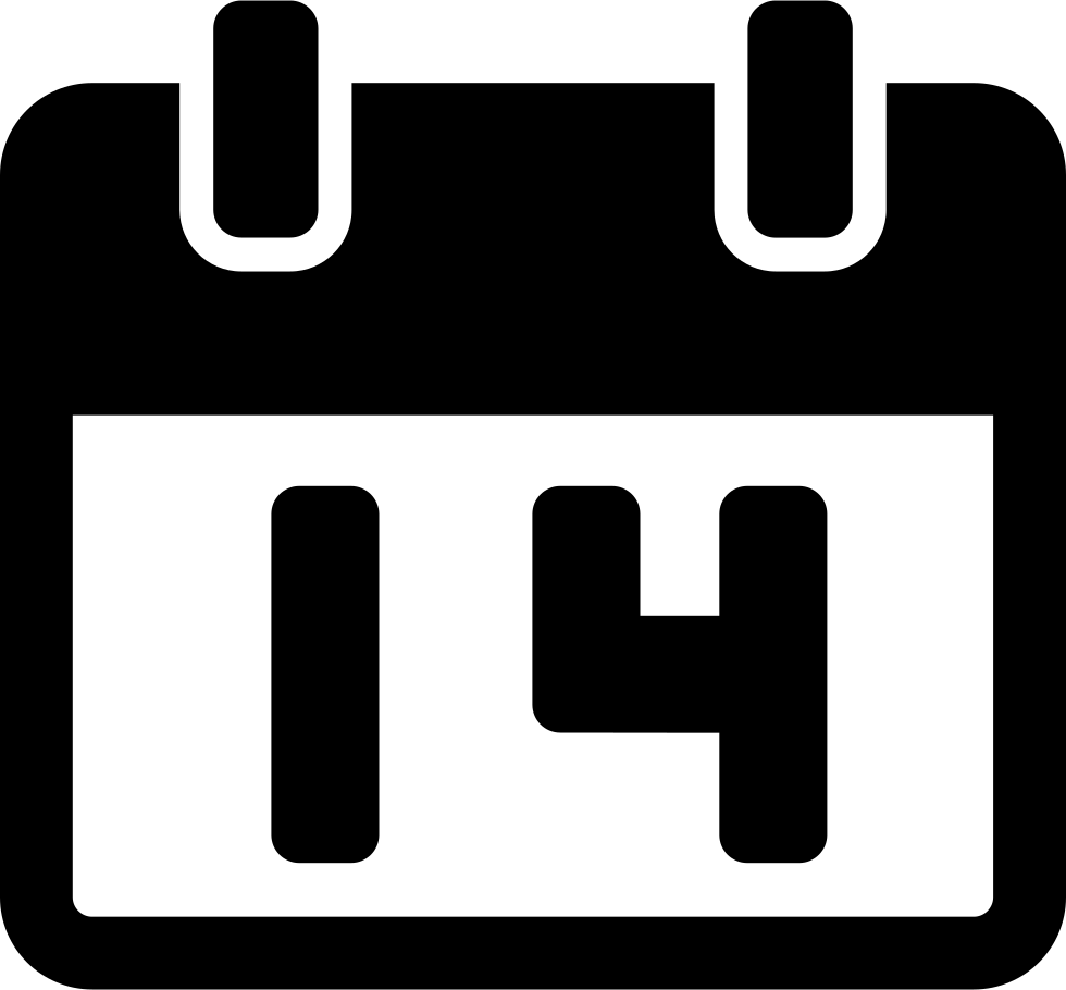 Day 14 On Calendar Daily Page Vector - Calendario Icono Svg (980x910)