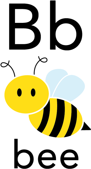 Baby Mozart Abc Flashcard For Children - Bee (400x600)