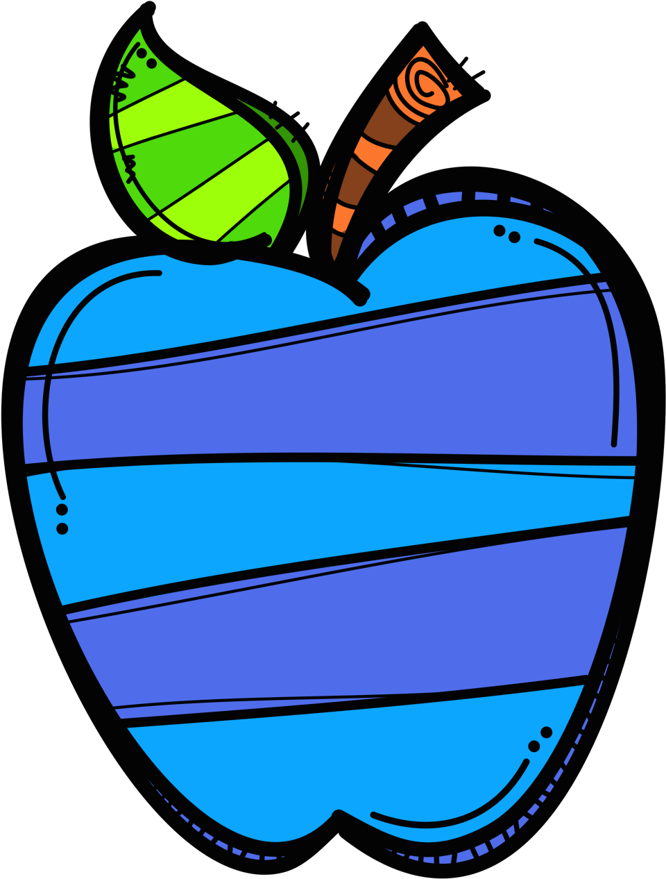 Red Apple Blue Apple - Apple Clipart Black And White (1115x1394)