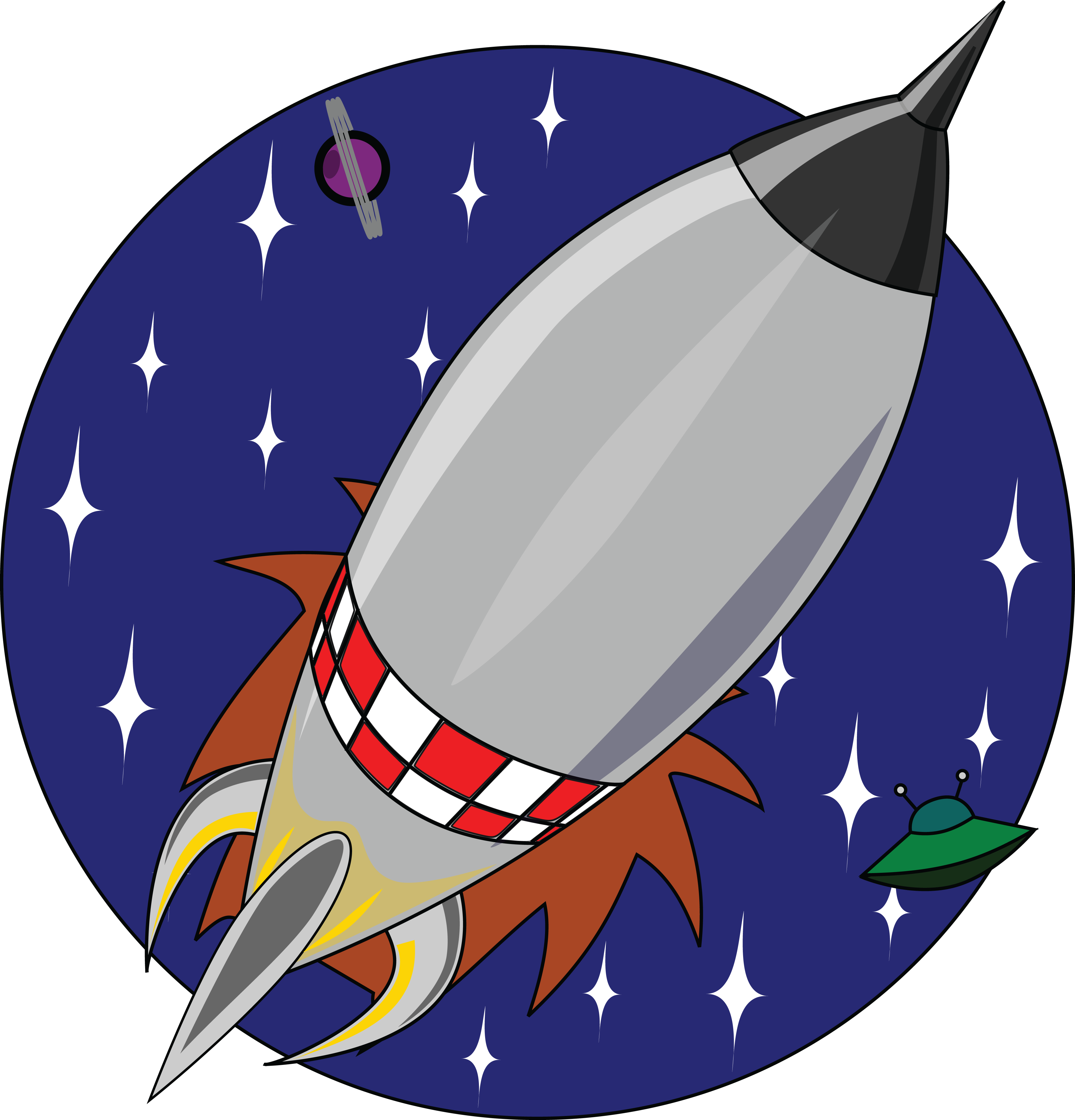 Free Clipart Of A Shuttle Rocket In A Circle - Big Book Of Raspberry Pi (4000x4168)