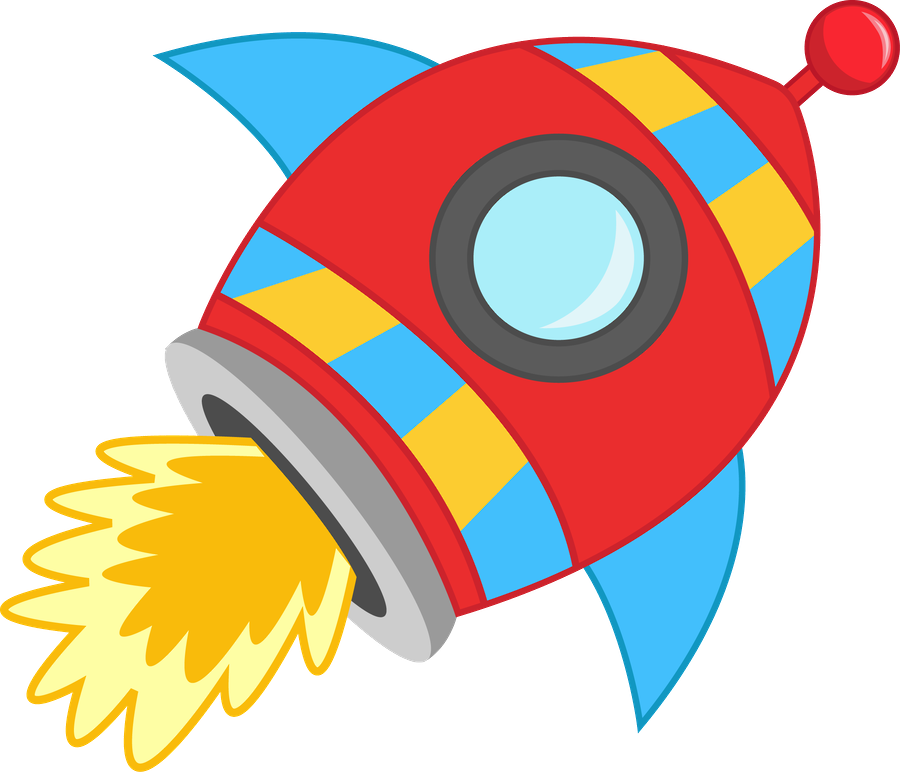 Say Hello Space Rocketfree - Nave Espacial Clipart (900x772)