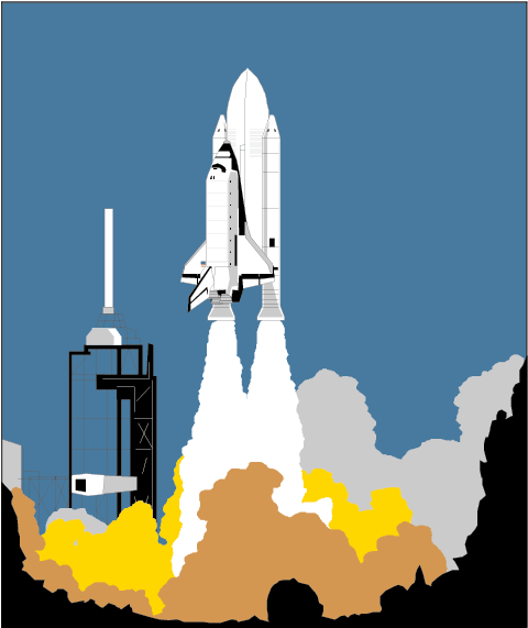 Rocket Launch Launch Pad Space Launch Clip Art - Encapsulated Postscript (842x596)