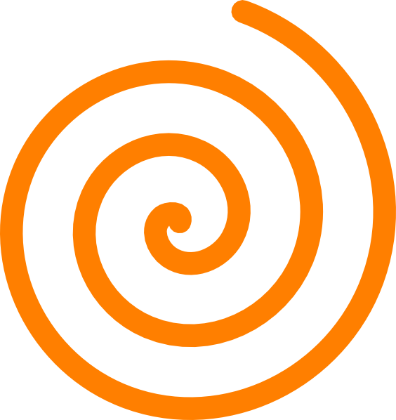 Orange Spiral Clip Art - Orange Spiral Logo (564x598)