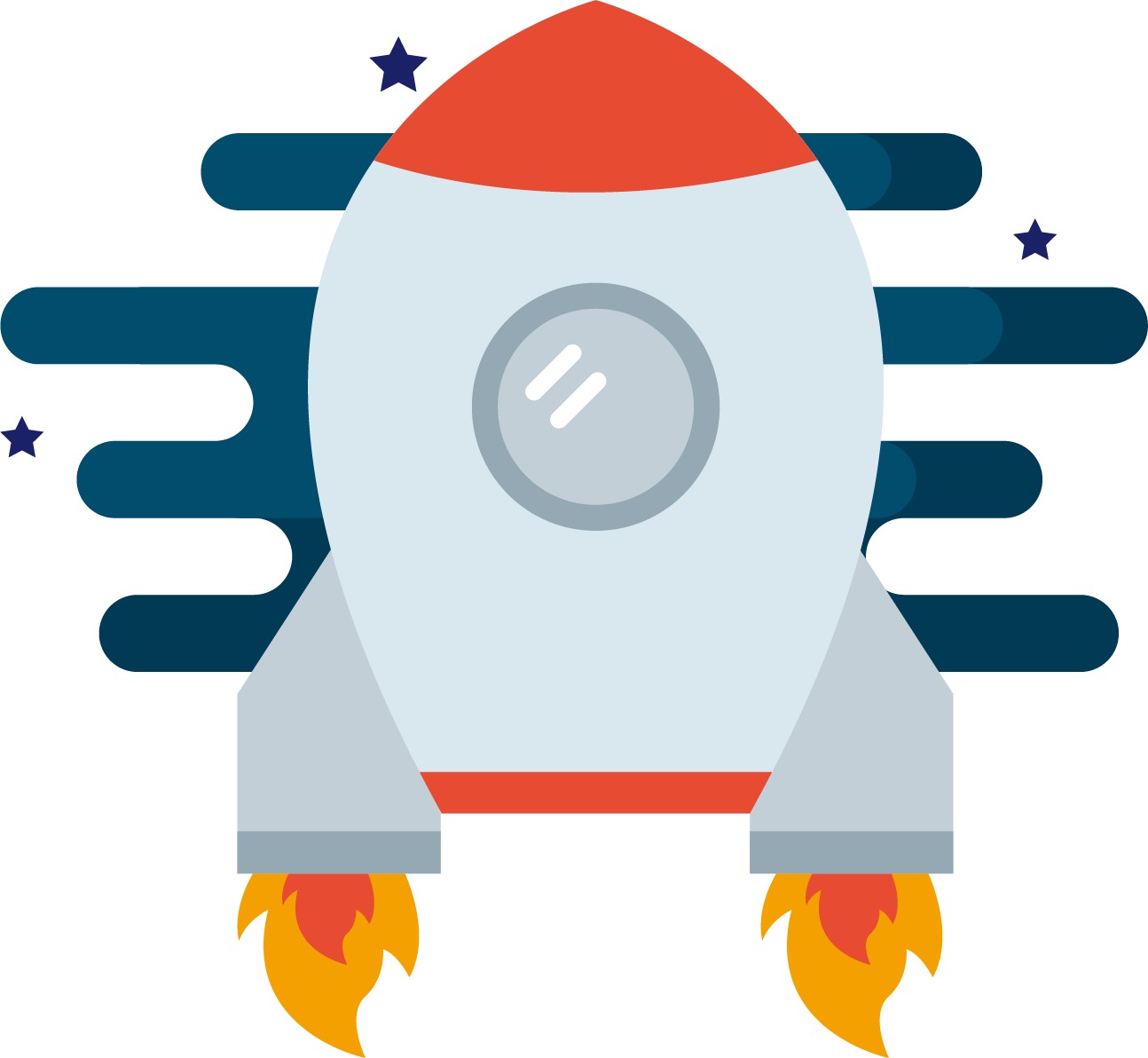 Spacecraft Space Shuttle Rocket - Starship Flat Design (1294x1192)