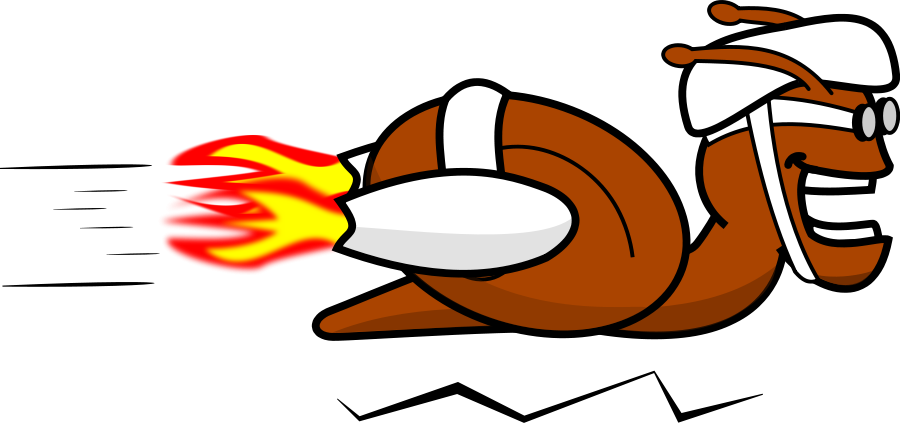 This Free Clip Arts Design Of Rocket Snail - Rocket Booster Clip Art (900x423)